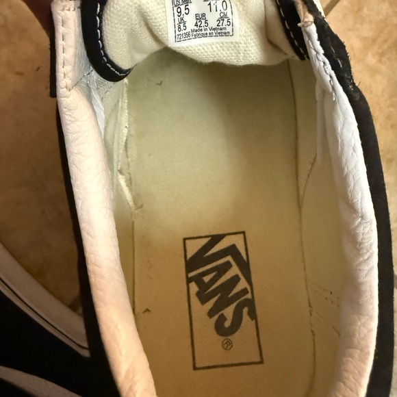 Vans Classic Black and White Platform Shoes - Picture 5 of 5
